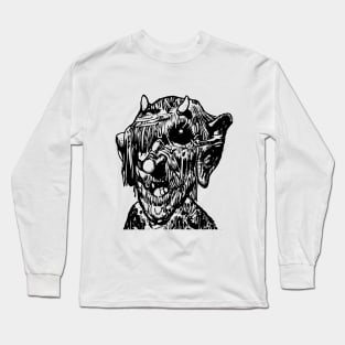 eerie wicked dark melting evil troll horror creature Long Sleeve T-Shirt